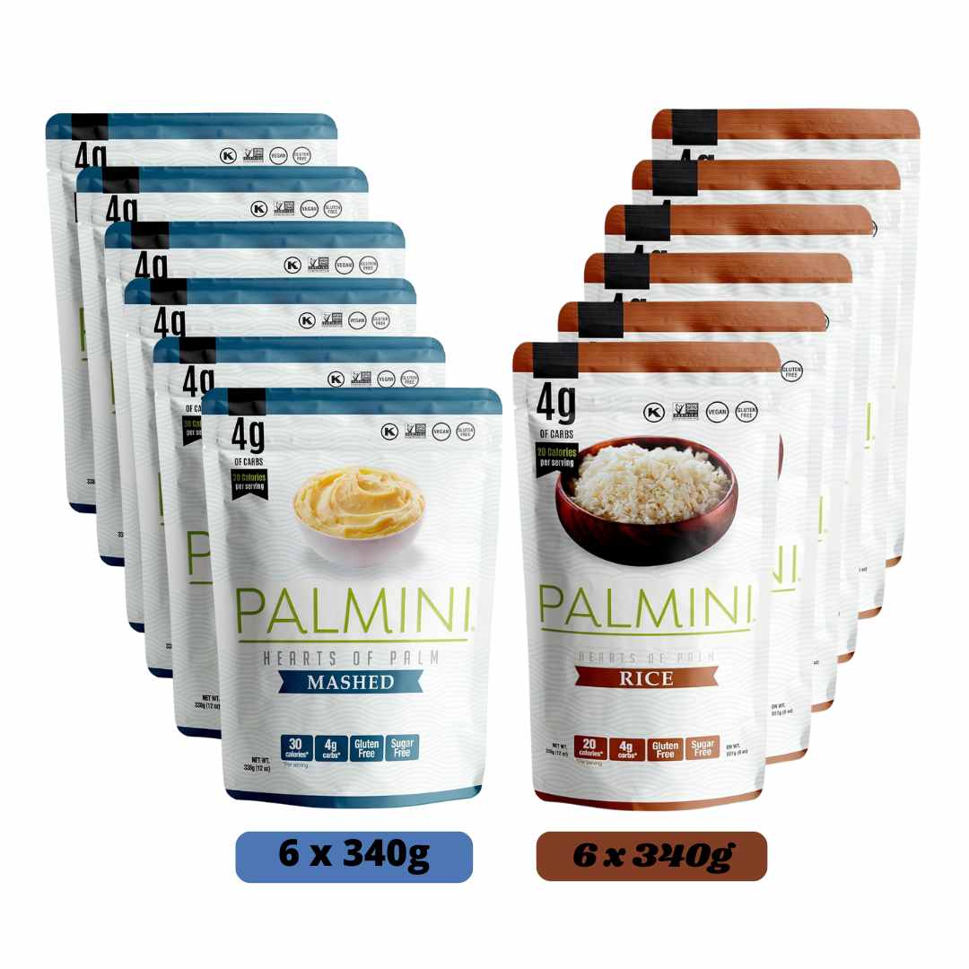 Palmini Low Carb Keto Rice & Mash Duo - 12 Pack x 340g