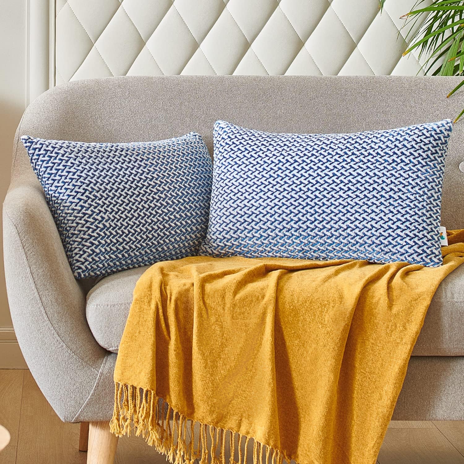 PAULEON Jacquard Cushion Covers 2 Pack - Various Colours - Image 21