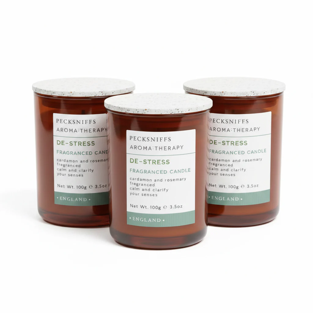 Pecksniff's Aroma:Therapy De-Stress Candle 1w 100g x3
