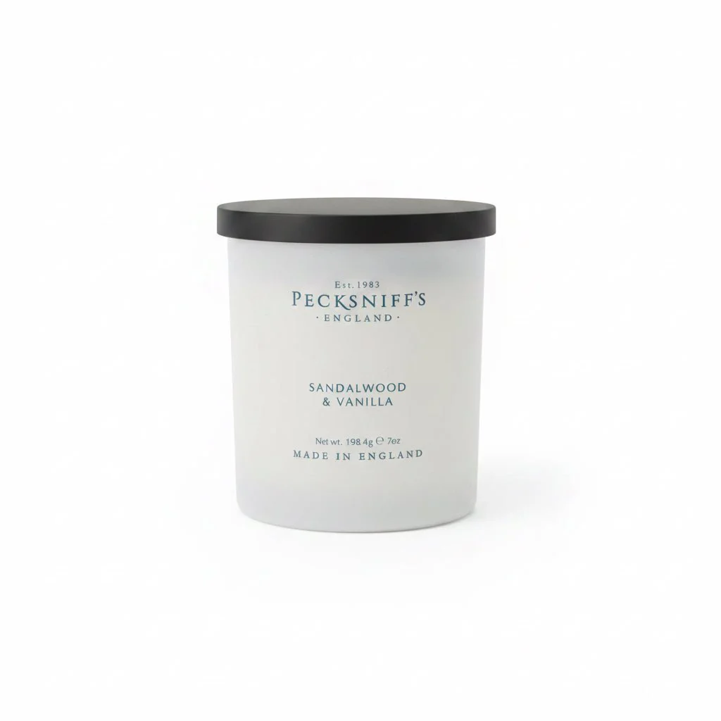 Pecksniff's Classic Sandalwood & Vanilla Soy Candle 1W 198g