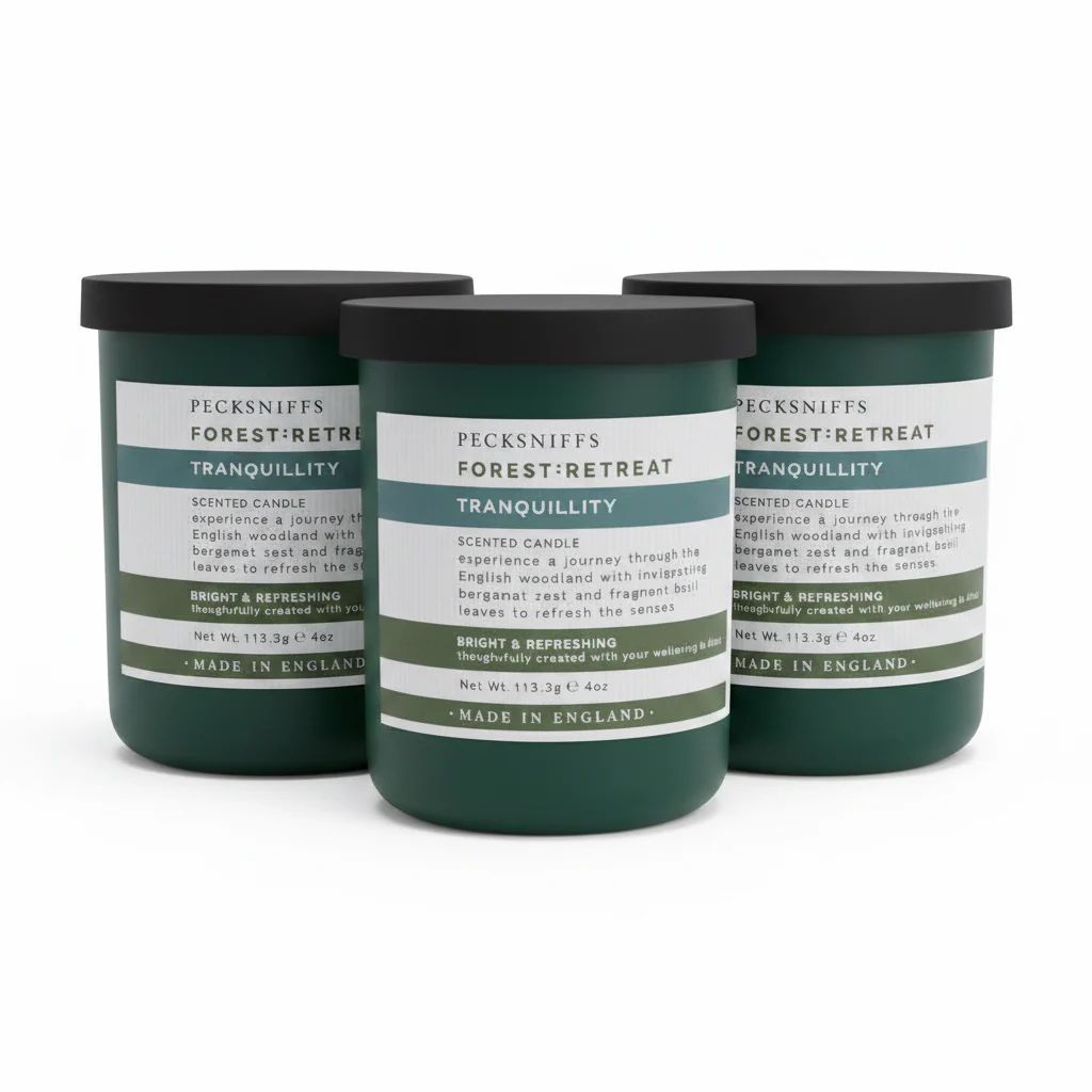 Pecksniffs Forest Retreat Tranquillity Scented Candle - 1 Wick (113g) x 3