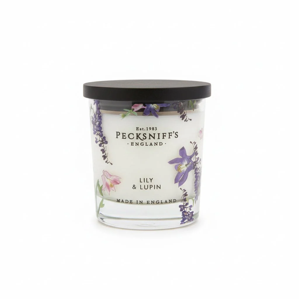 Pecksniff's Lily & Lupin Scented Soy Candle 198g