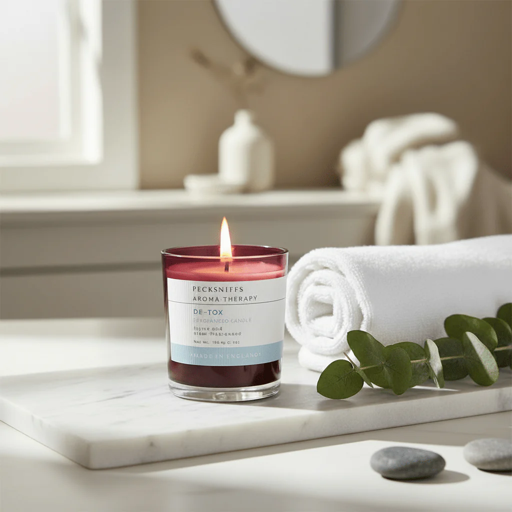 Pecksniffs Soy Wax De-Tox Aromatherapy Candle with Thyme and Elemi 198g x3 - Image 2