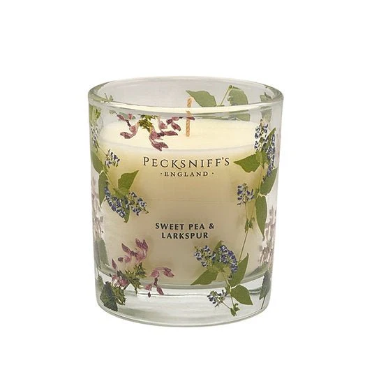 Pecksniffs Vintage Posies Sweet Pea & Larkspur Candle - 1 Wick (198g)