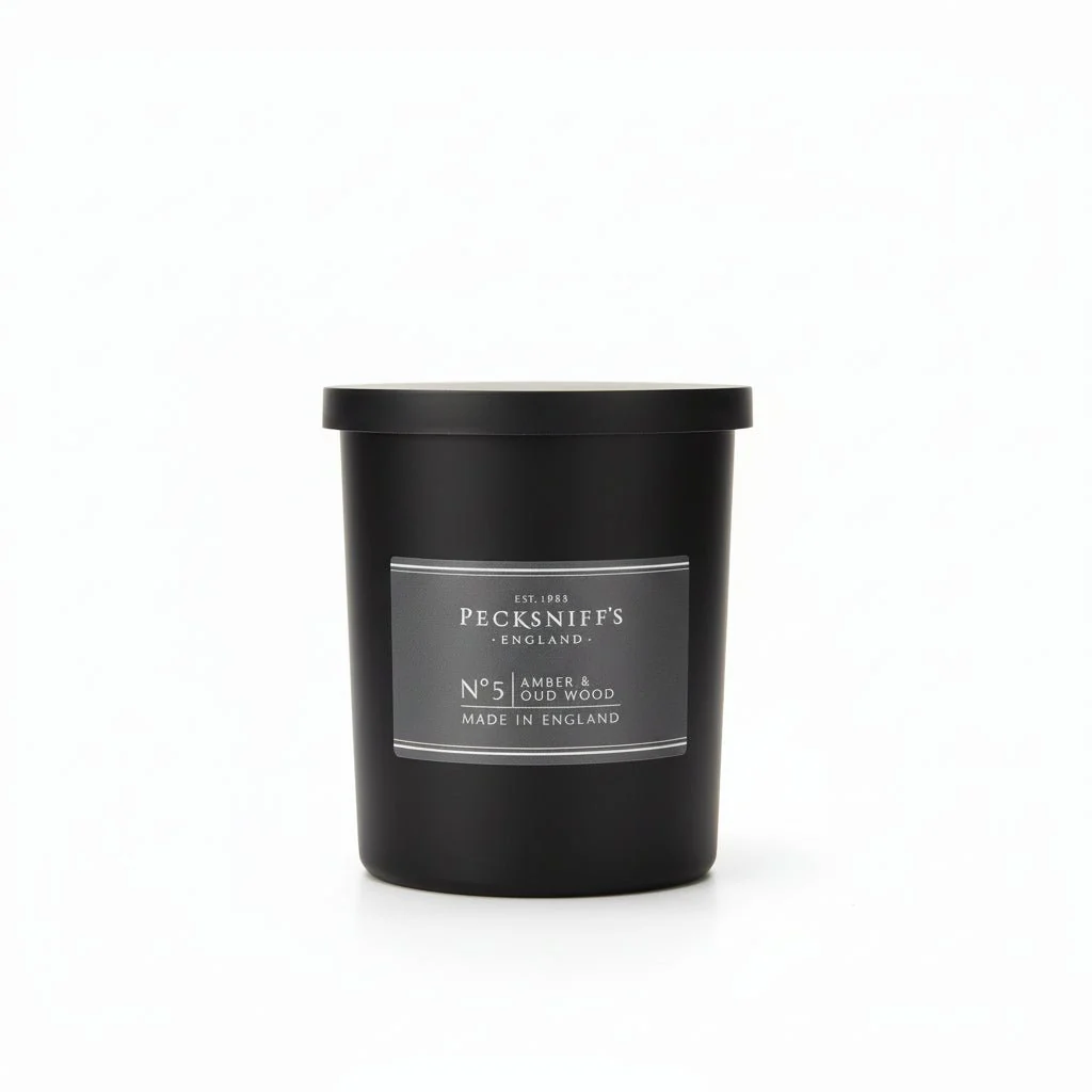 Pecksniff's Amber & Oud Wood Scented Candle No.5 - 198g