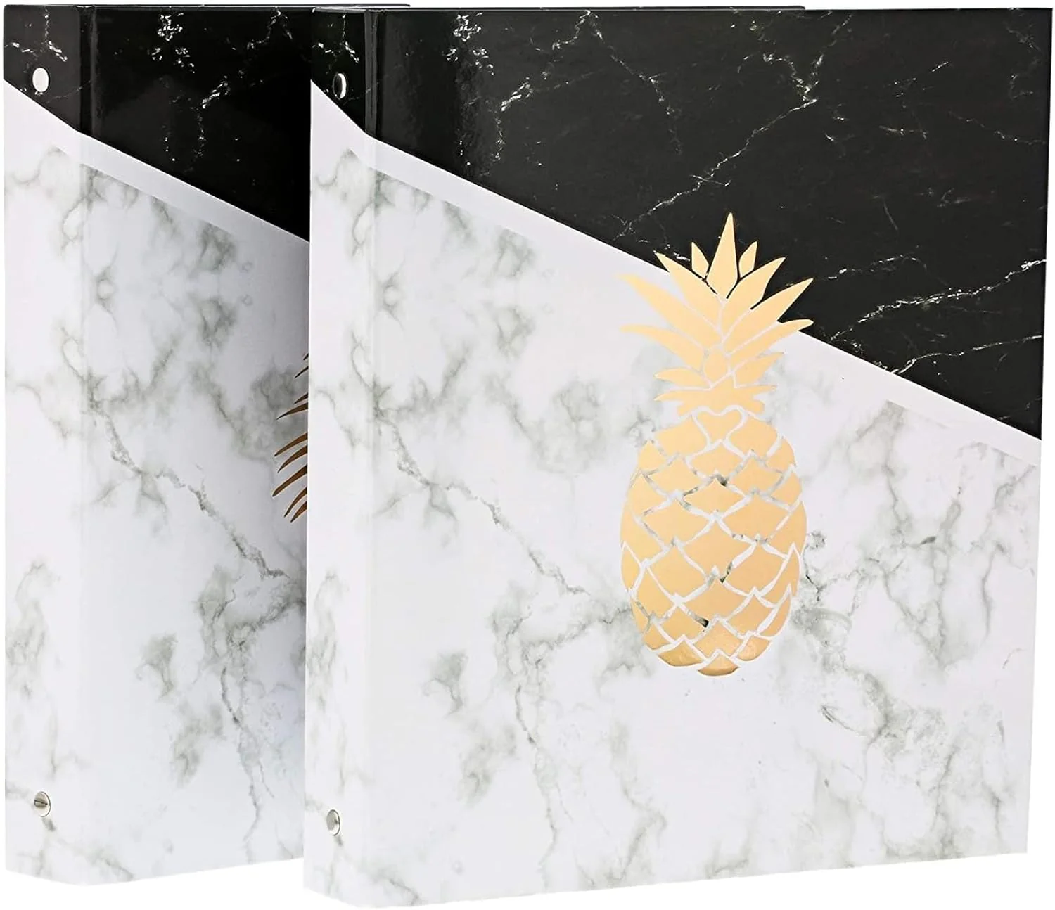 Paper Junkie Planner Binder (10 x 11.5 in, Marble Design, 3-Rings, Pack of 2)