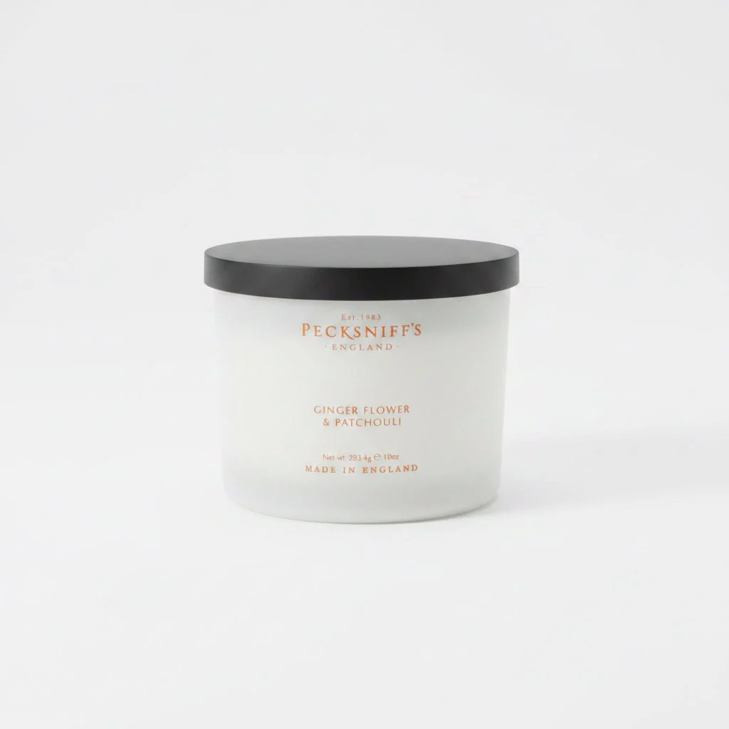 Pecksniff's Ginger Flower & Patchouli Scented Candle - 3 wick
