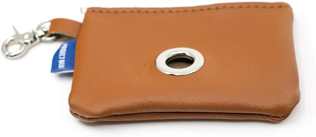Project Blu Tan Leather Dog Poop Bag Holder - Hamilton