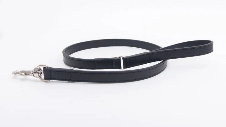 Project Blue Amalfi Black Leather Dog Leash 110cm x 2cm