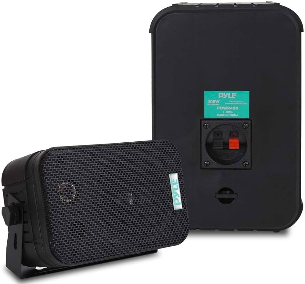 PYLE Dual Waterproof 400W Outdoor Speaker System - 5.25'' Black PDWR40B