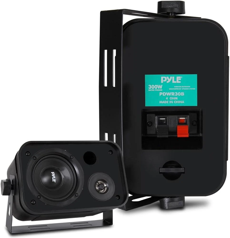 Pyle Waterproof 300W Outdoor Speakers - 3.5 inch x 2 PDWR30B
