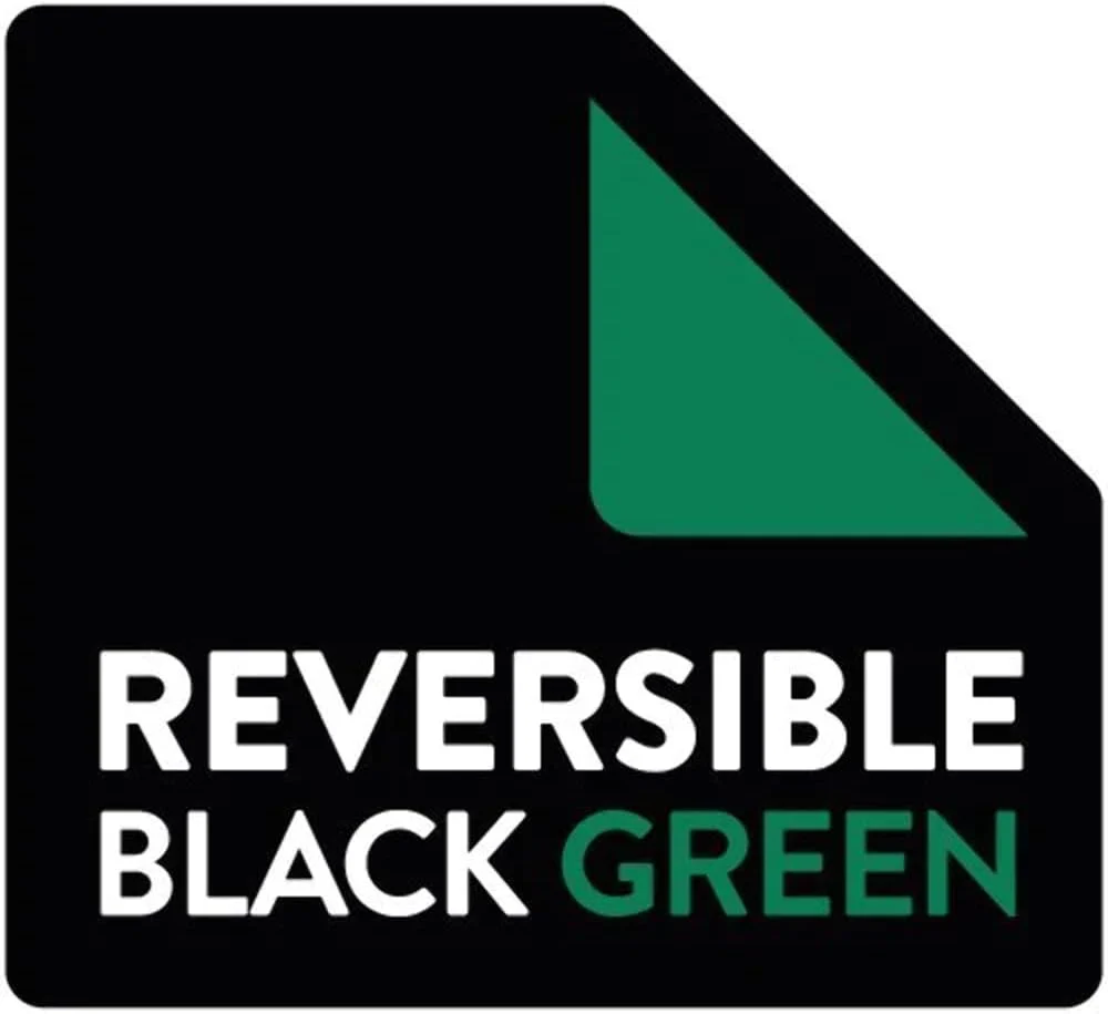 Rectangle Reversible Garden Table Cover - Black/Green - Image 3