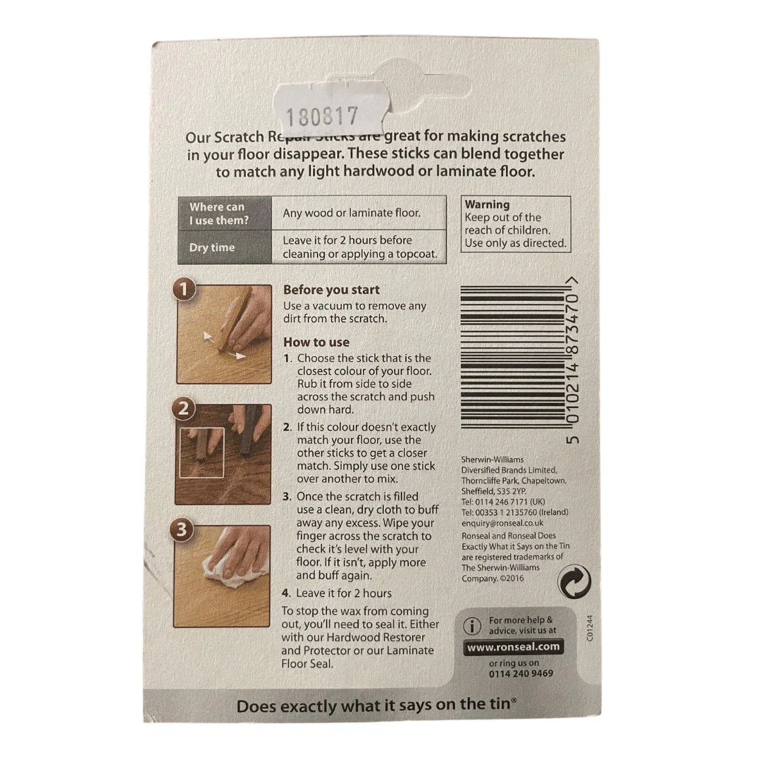 Ronseal Wooden Floor Repair Sticks - Light Wood - Image 2