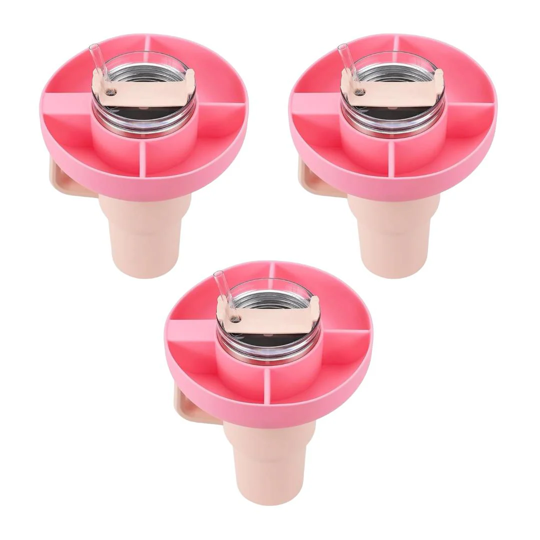 Silicone Snack Bowl for Stanley Cup - Pink - 3 Pack