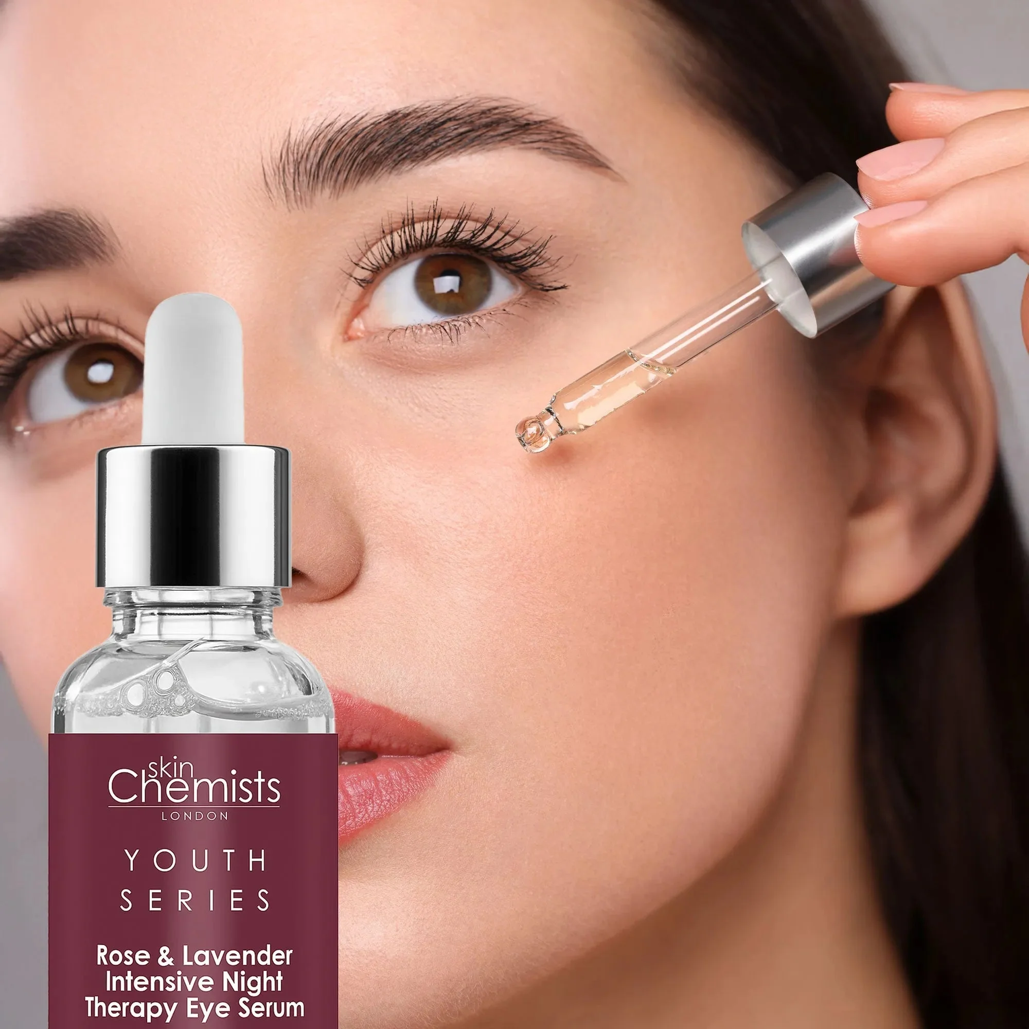 Skin Chemist Youth Series Rose & Lavender Intensive Night Therapy Eye Serum 15ml - Image 3