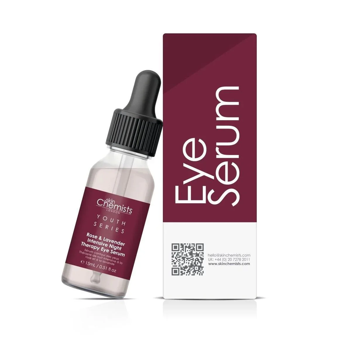 Skin Chemist Youth Series Rose & Lavender Intensive Night Therapy Eye Serum 15ml - Image 2