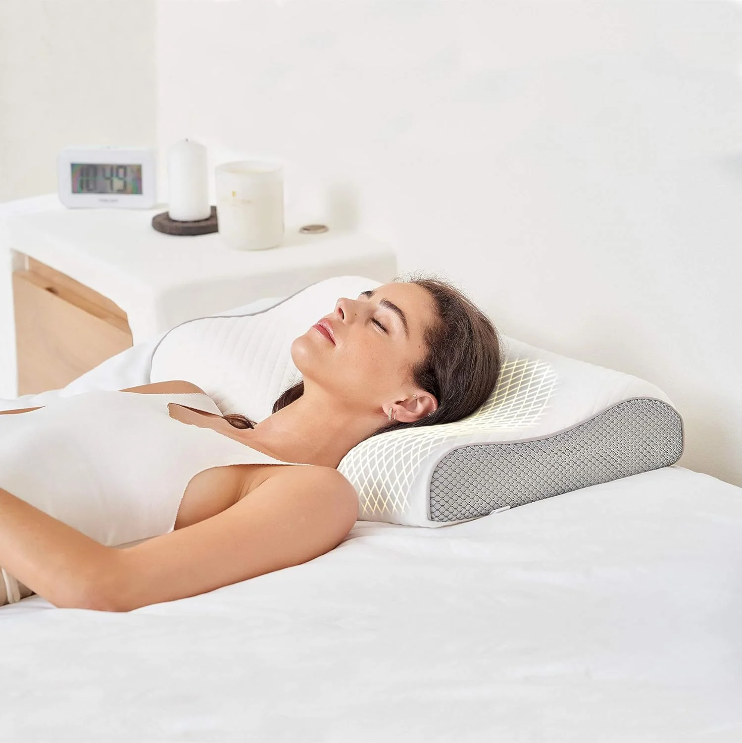 ComfyCozy Luxury Memory Foam Pillow And Silk Eye Mask - Image 2
