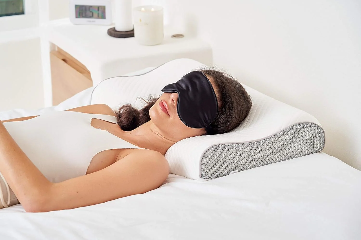 ComfyCozy Luxury Memory Foam Pillow And Silk Eye Mask - Image 5