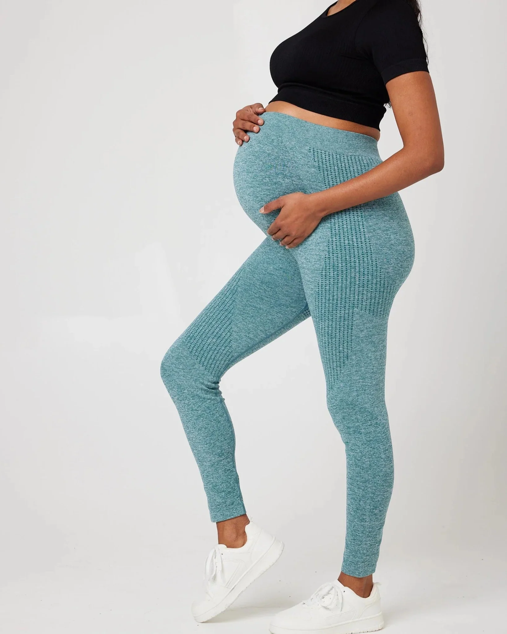 Snuggz Maternity - Sculpt Legging Green Marl (11027)