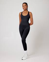 SnuggzFit Black Super Stretch Cross Back Unitard (11114) - Image 2