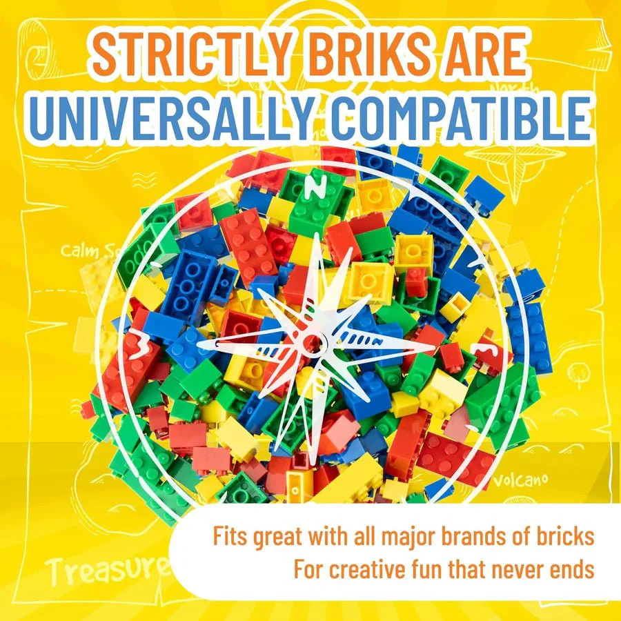 Strictly Briks Baseplate & 16 Piece Brick Set - Green - Image 6