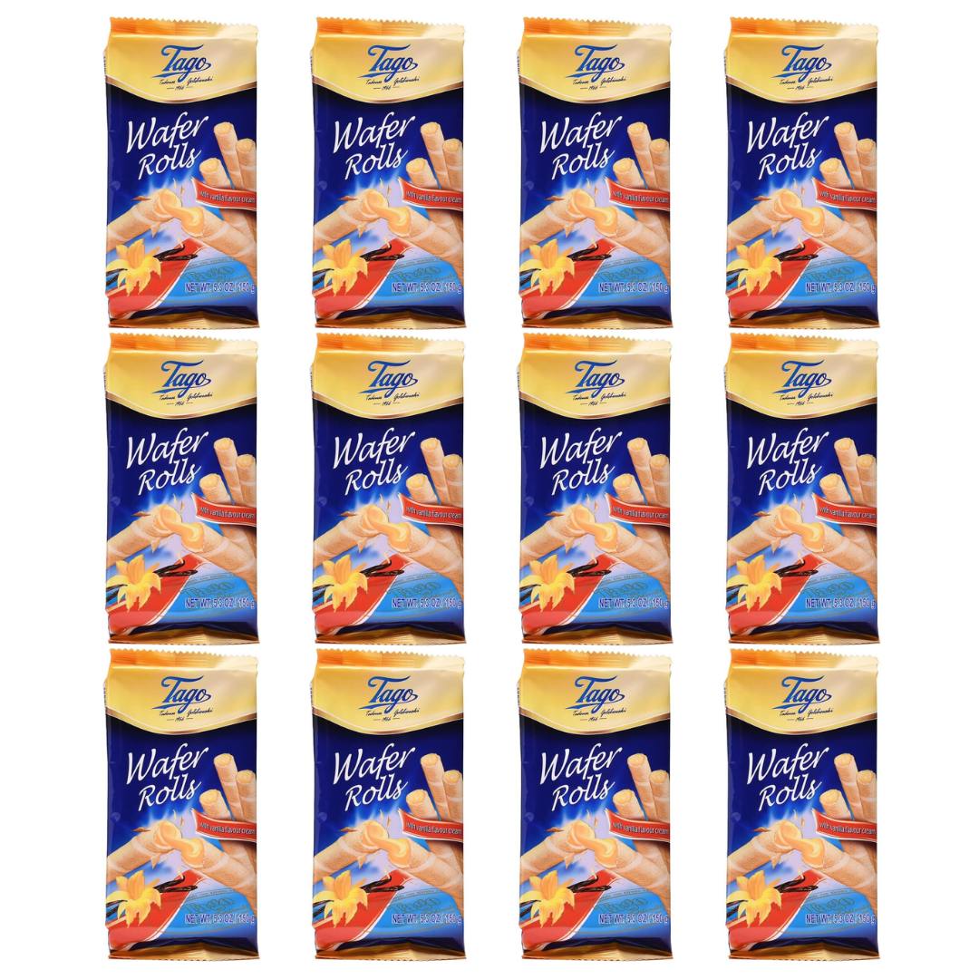 Tago Wafer Rolls with Vanilla Cream - 150g X 12 Packets