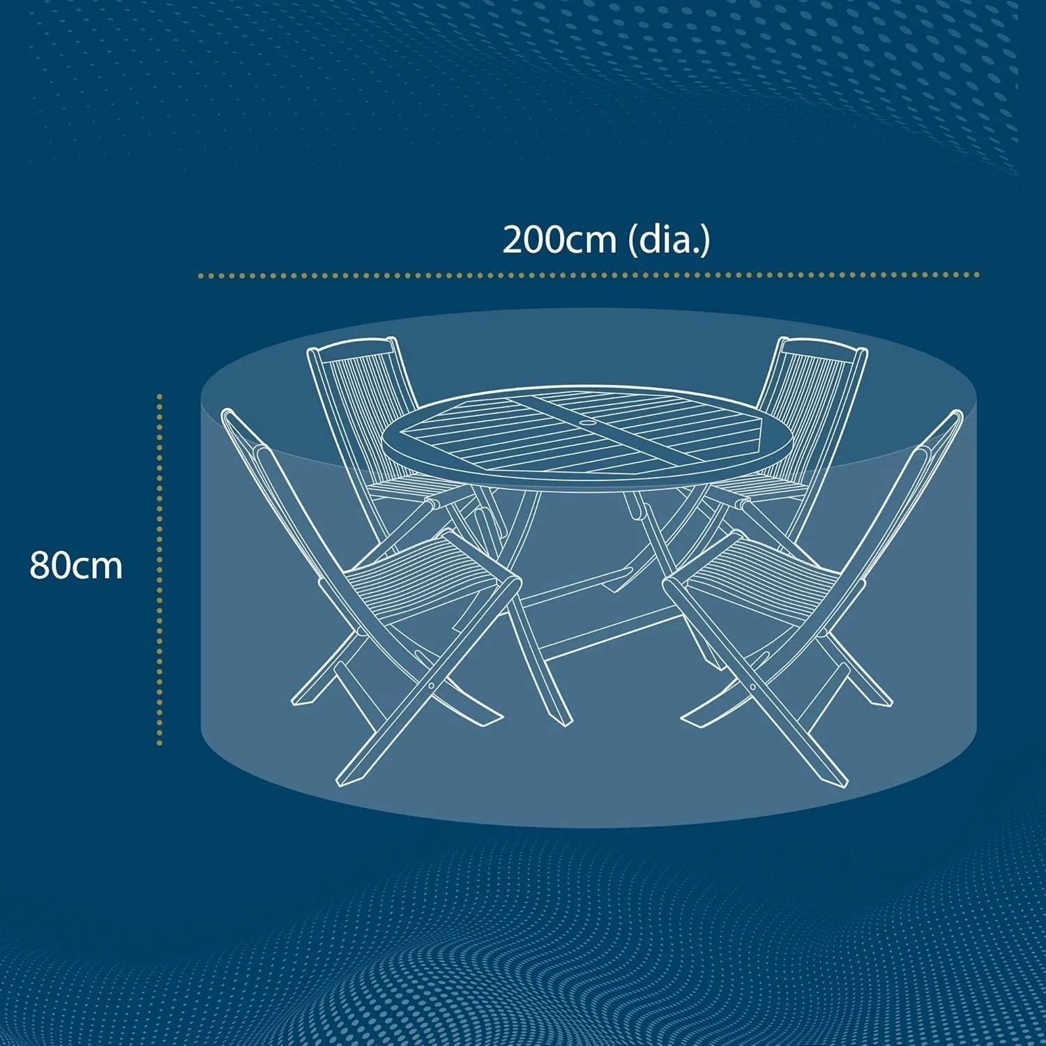 The Garden & Home Co. Premium 4 Seater Round Patio Set Cover (Green) - Image 2