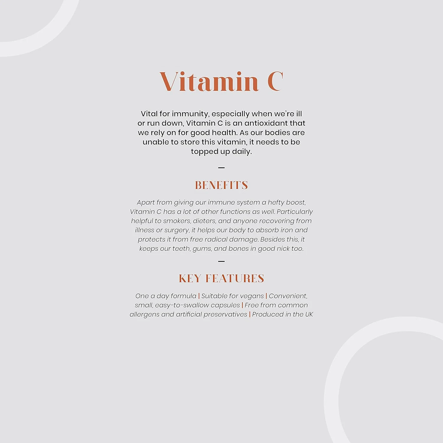 Tom Oliver Nutrition Vitamin C 1000mg (60 Capsules) - Image 3