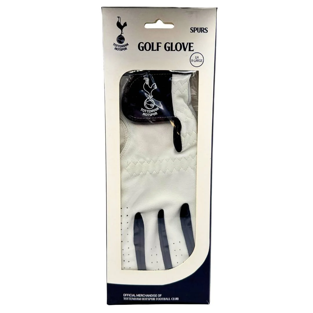 Tottenham Spurs Golf Glove Carbretta Leather - White (LH XL)