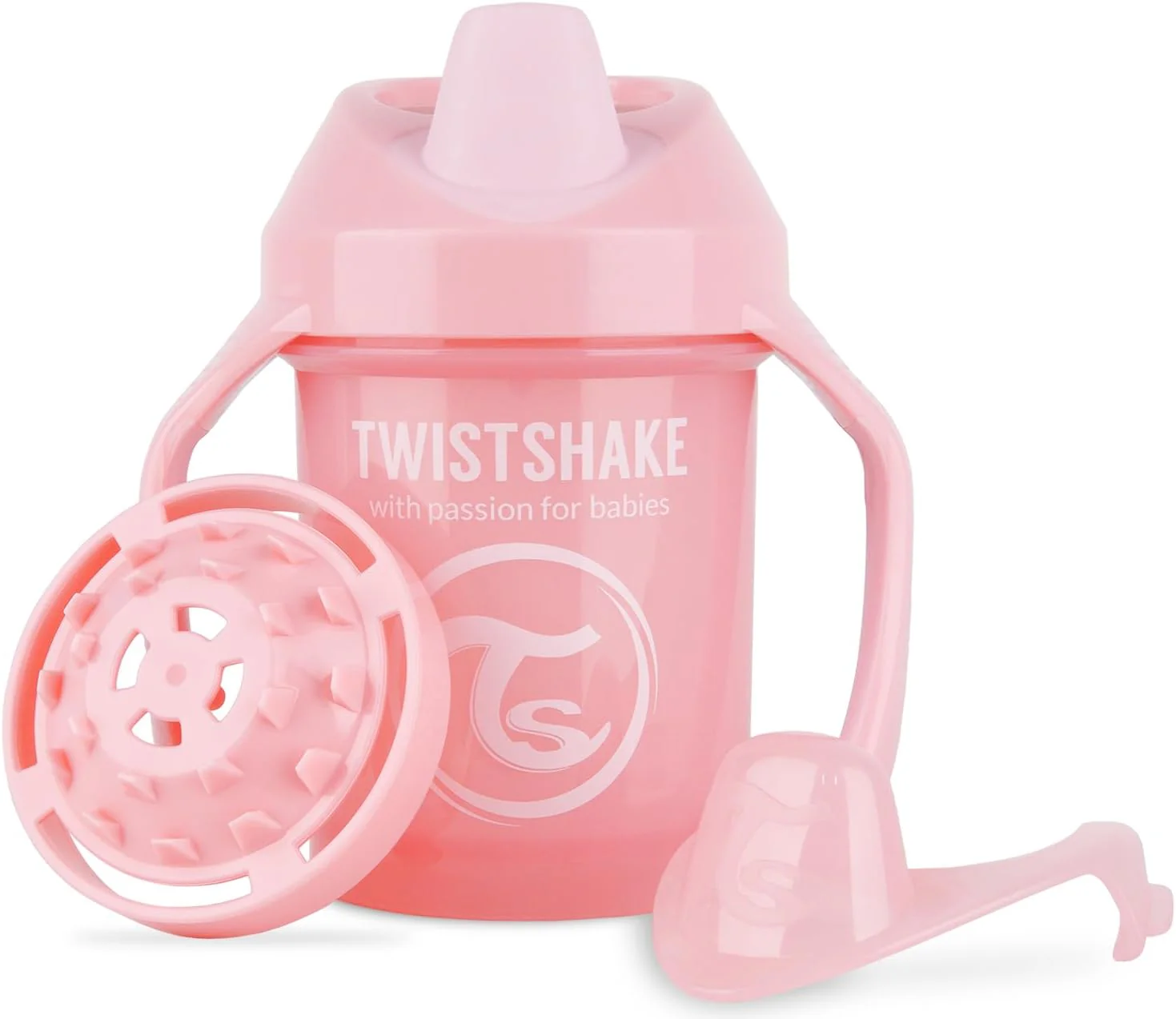 Twistshake Mini Cup Non-Spill with Fruit Mixer - 230ml (Pink)