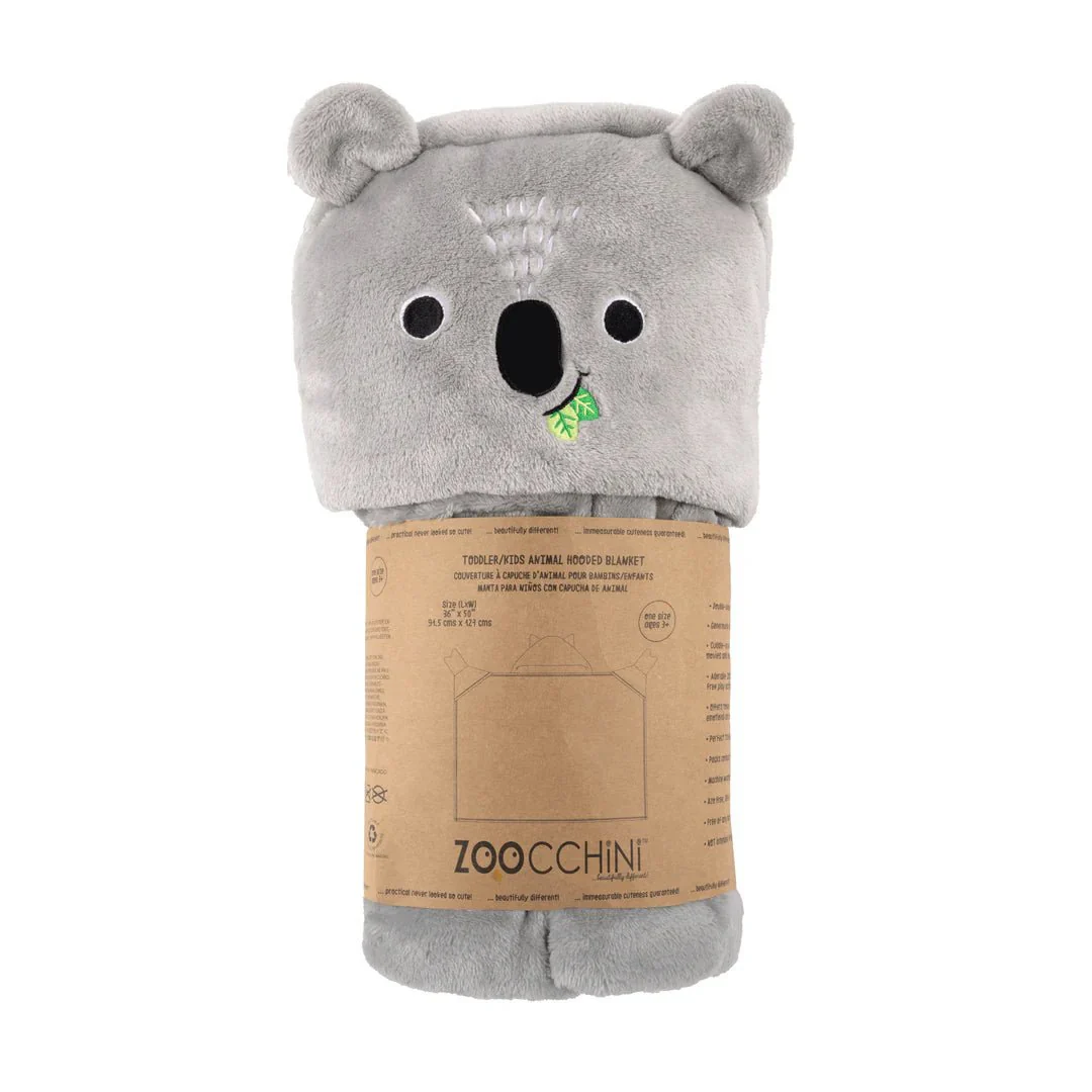 Zoocchini Toddler/Kids Animal Hooded Blanket - Kai the Koala